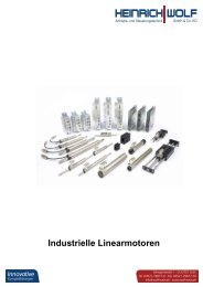 Industrielle Linearmotoren - Heinrich Wolf - Antriebs