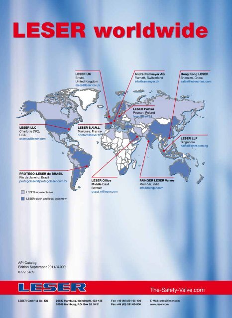 Safety valves according to API standard type 526 - Leser.ru