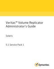 Veritas™ Volume Replicator Administrator's Guide: Solaris - Storage ...