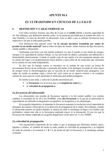 APUNTE 01A EL ULTRASONIDO EN CIENCIAS DE LA SALUD