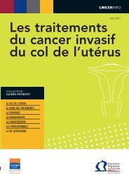 Les traitements du cancer invasif du col de l'utÃ©rus - Institut National ...