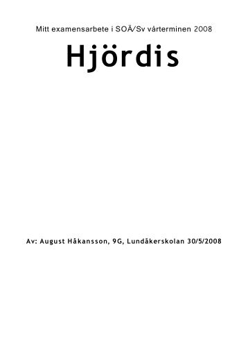 Mitt examensarbete i SOÃ/Sv vÃ¥rterminen 2008 - Gislaveds kommun