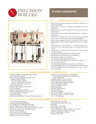 SP Spray Deaerators - Precision Boilers
