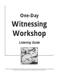 One-Day Witnessing Workshop Listening Guide