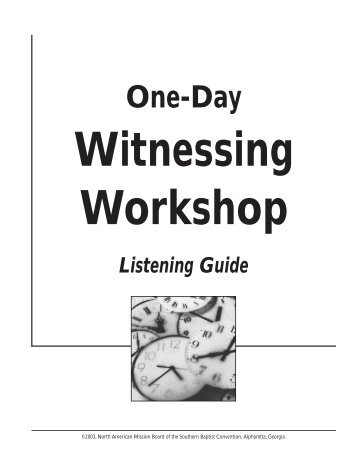 One-Day Witnessing Workshop Listening Guide