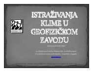 Zvjezdana KlaiÄ, GeofiziÄki odsjek PMF-a