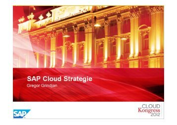 SAP Cloud Strategie & Portfolio - CLOUDkongress