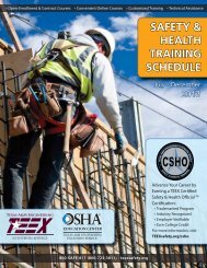 safety & health training schedule - Texas Engineering Extension ...