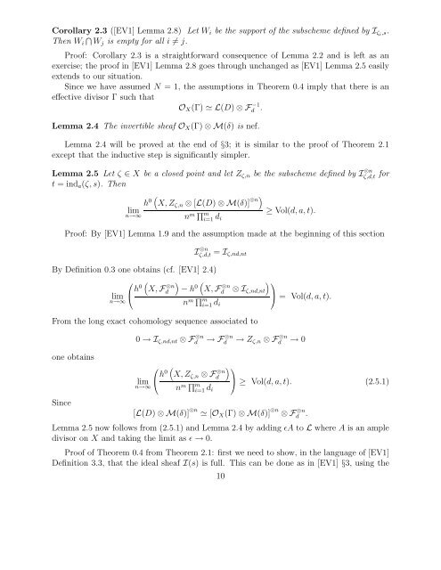 Dyson's Lemma and a Theorem of Esnault and Viehweg