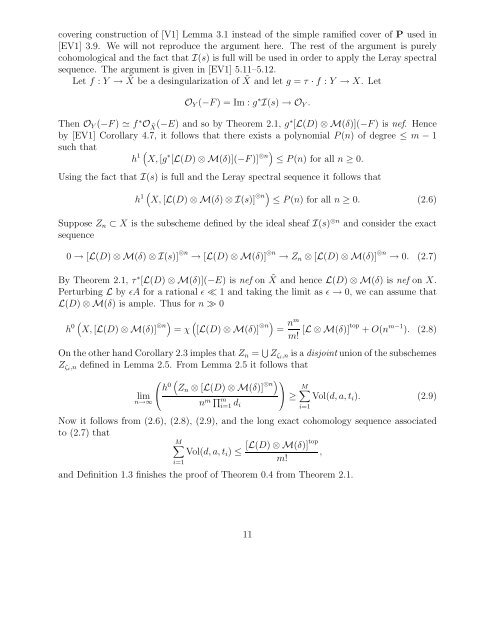 Dyson's Lemma and a Theorem of Esnault and Viehweg