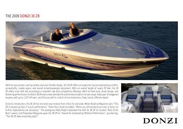 THE 2009 DONZI 38 ZR - Passion Performance