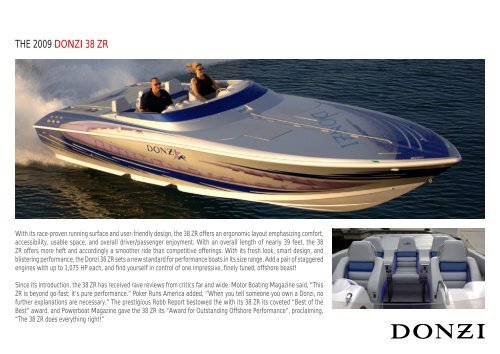 THE 2009 DONZI 38 ZR - Passion Performance