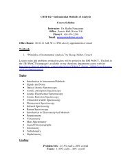 CHM 412—Instrumental Methods of Analysis Course Syllabus - URI ...