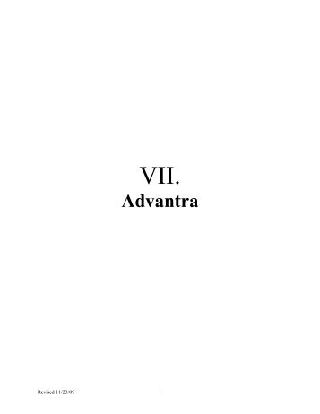 VII - Advantra - Health America - Coventry Health Care