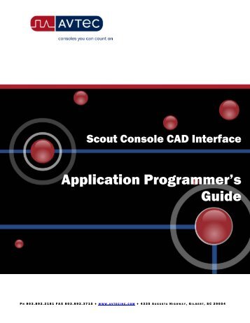 Application Programming Guide - Avtec Inc.