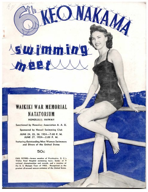 peace 1954 Keo Nakama Invitational - Hawaii Swimming