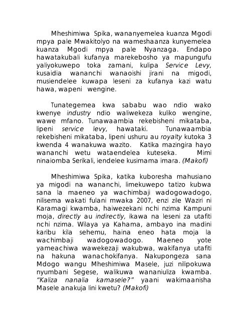 Read - bunge .parliament.go. tz