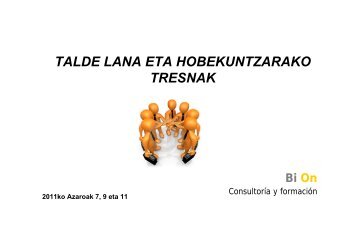 TALDE LANA ETA HOBEKUNTZARAKO TRESNAK - IVAP