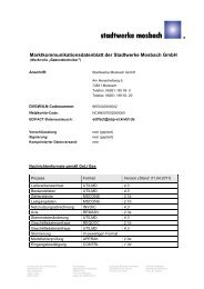 Anlage 1 Kommunikationsdatenblatt - Stadtwerke Mosbach