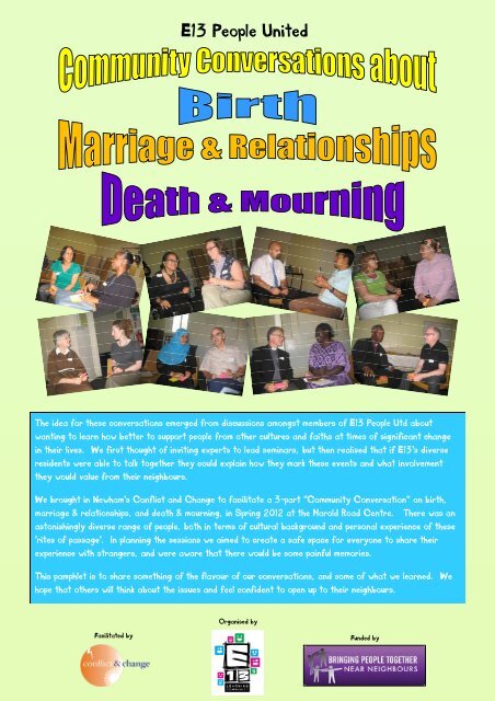 'Birth, Marriage & Death' conversations - E13 Learning Community