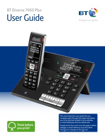 BT Diverse 7460 Plus User Guide - PMC Telecom