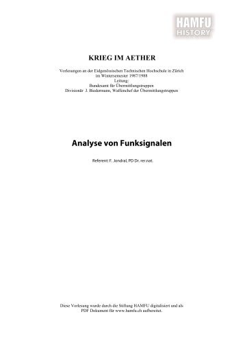 Analyse von Funksignalen - Stiftung HAMFU