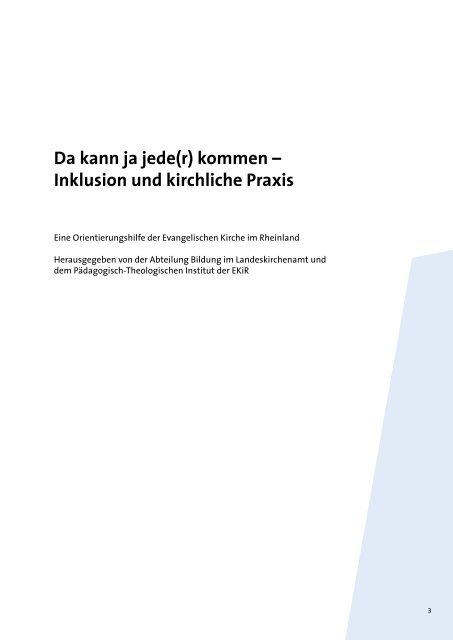 Da kann ja jede(r) kommen - Evangelische Kirche im Rheinland