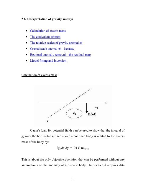 2.6 Interpretation of gravity surveys - The Berkeley Course in ...