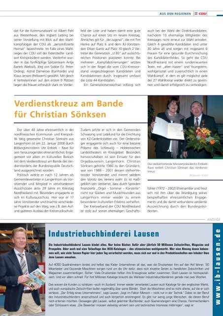 Schleswig-Holstein Kurier 01/08 - CDU Altenholz