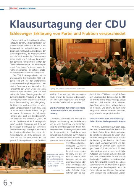 Schleswig-Holstein Kurier 01/08 - CDU Altenholz