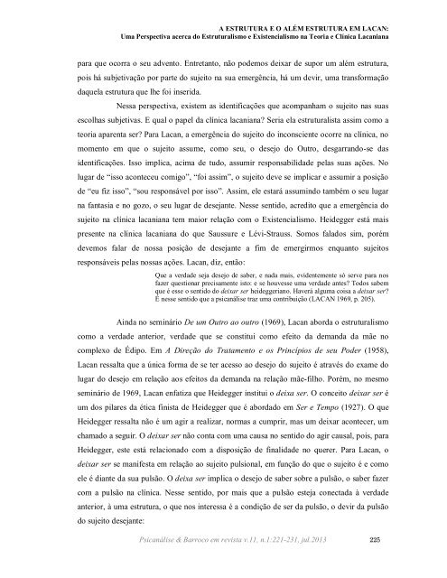 a estrutura eo alÃ©m estrutura em lacan - PsicanÃ¡lise & Barroco