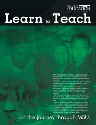 Learn to Teach - College of Education - Michigan State University