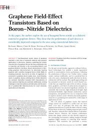 Graphene Field-Effect Transistors Based on Boron ... - James Hone