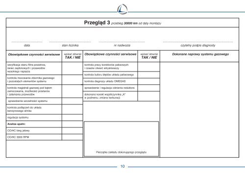 Warunki gwarancji i instrukcja obsÅugi instalacji LPG ... - Opel Dixi-Car