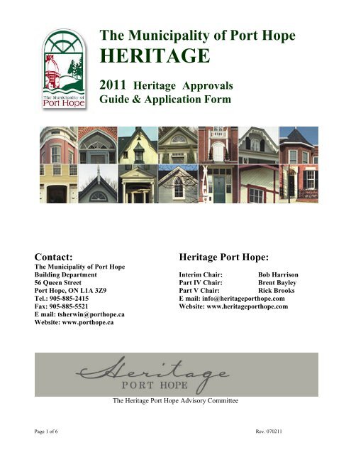 HERITAGE - Port Hope HBIA