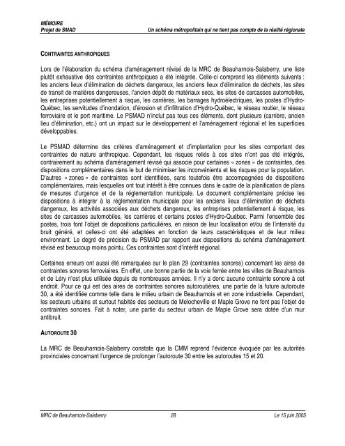 MRC de Beauharnois-Salaberry - CommunautÃ© mÃ©tropolitaine de ...