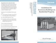 Guidelines for Accessory Buildings on Residential ... - City of Portage