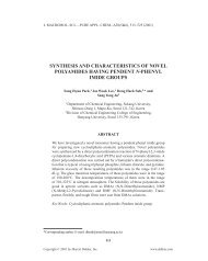 synthesis and characteristics of novel polyamides having pendent n ...