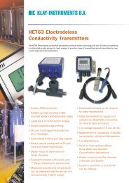 HET63 Electrodeless Conductivity Transmitters - Klay Instruments