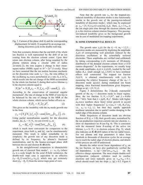 ion-induced instability of diocotron modes in electron - Nonneutral ...