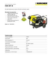 Karcher Petrol Pressure Washers HDS 801 B/D - Saracen Distribution