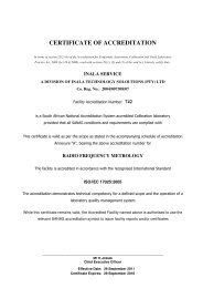 CERTIFICATE OF ACCREDITATION - Sanas