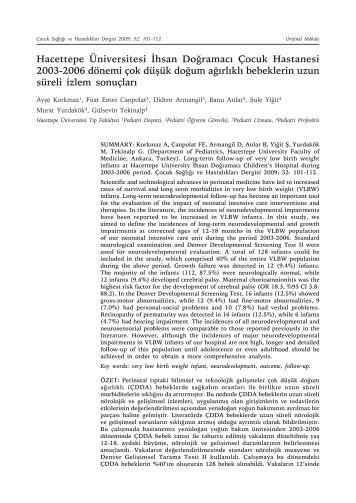 CSD 52-3 (Ãân Ksm).indd - Ãocuk SaÄlÄ±ÄÄ± ve HastalÄ±klarÄ± Dergisi