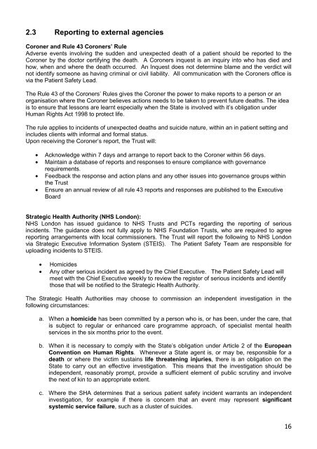 Incident Management Policy and Procedure 652.0 KB - Oxleas NHS ...