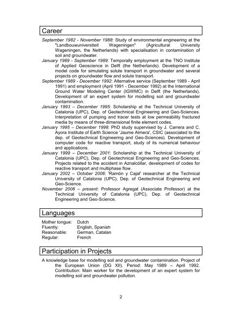 CURRICULUM VITAE - UPC