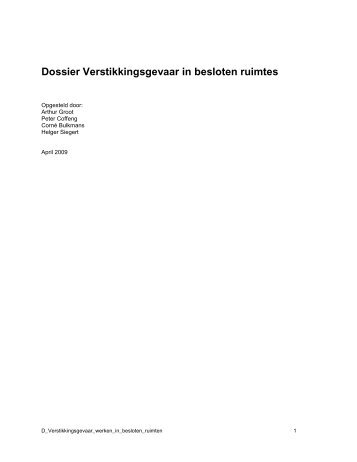 Werken in besloten ruimten - Arbokennisnet