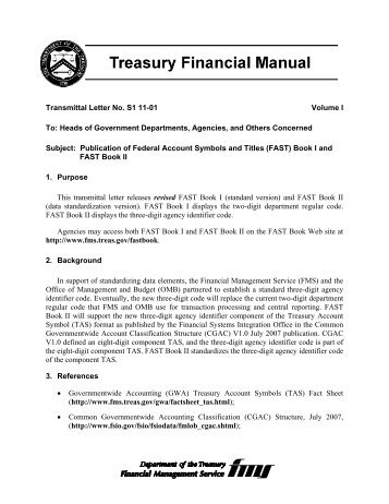 Transmittal Letter No. S1 11-01 Volume I To - Financial ...