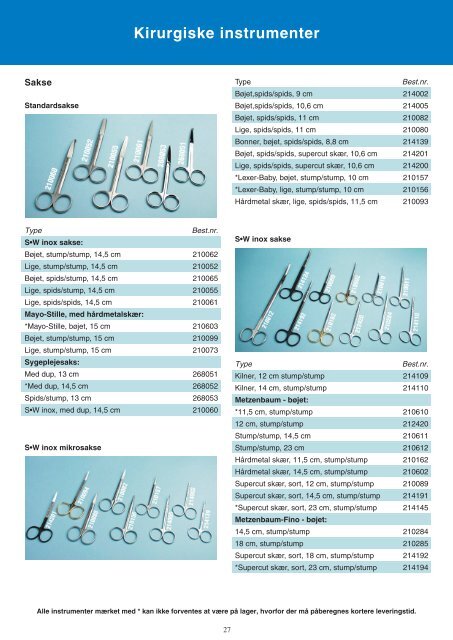 Kirurgiske instrumenter