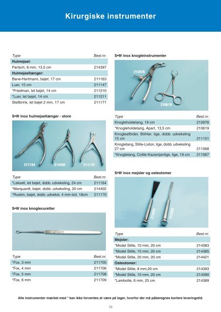 Kirurgiske instrumenter