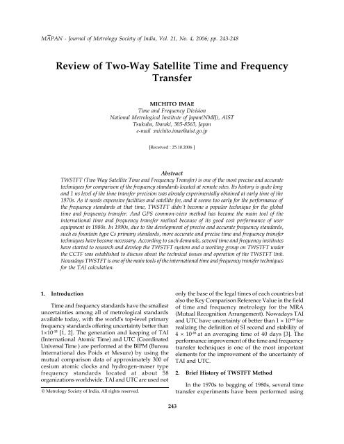 Review of Two-Way Satellite Time and Frequency Transfer